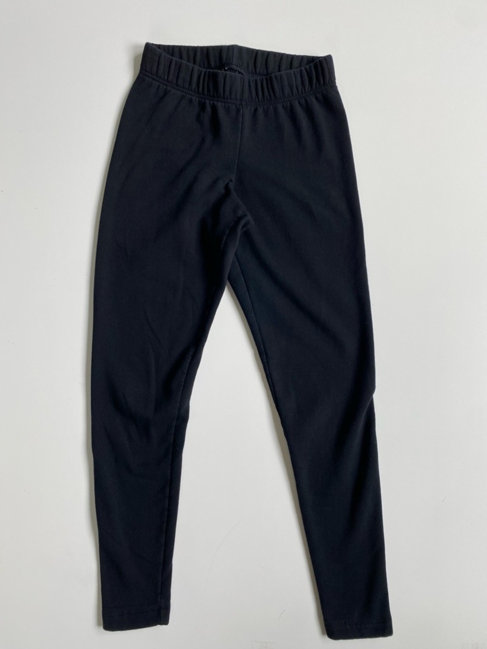 Old Navy Women's Black Elastic-Waist Cotton Blend Fleece Stretch Leggings XS